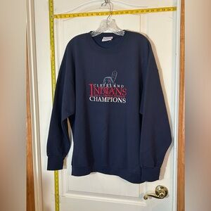 Vintage 90s MLB Cleveland Indians Crewneck Sweatshirt Size XL BX7